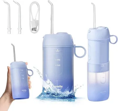 Productafbeelding van USB-oplaadbare tandenreiniger, blauw, draagbaar