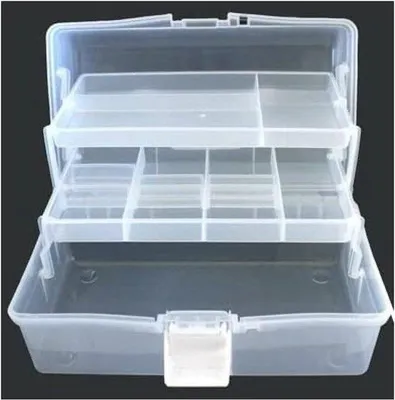 Immagine prodotto di Scatola da cucito multicolore 29 x 15 x 15 cm, contenitore a due scomparti