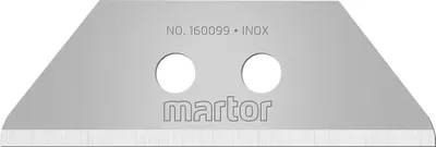 Produktbild von MARTOR 10 x TRAPEZKLINGE, Ersatzklingen Cuttermesser, Sicherheitsmesser, 19 mm, Scharf, Im Spender, 2-fach Nutzbar, NR. 160099