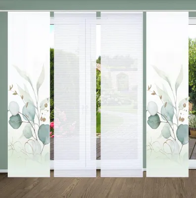 Produktbild von 84096 ABANIO Schiebegardine rec. Polyester, 245x60 cm, halbtransparent