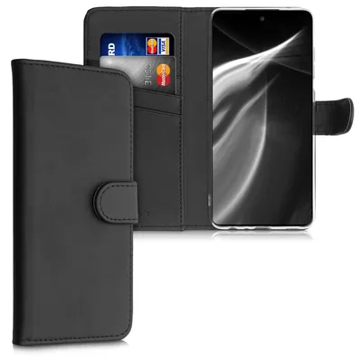 Produktbild von kwmobile Hülle kompatibel mit Samsung Galaxy A52 / A52 5G / A52s 5G - Kunstleder Handyhülle mit Kartenfächern - in Schwarz