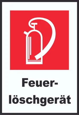 Produktbild von Feuerlöschgerät Schild A0 Rückseite selbstklebend