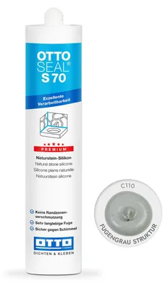 Produktbild von Ottoseal S70 Premium-Naturstein-Silikon 310ml Farbe: Fugengrau Struktur C110