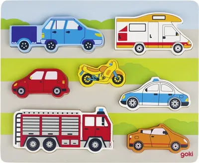 Immagine prodotto di goki 57517 Puzzle a intarsio 'On the road', colorato