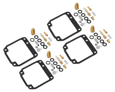Image de Kit de réparation pour carburateur de moto (60 pièces) : pièces de rechange en caoutchouc et métal pour Yamaha FZ600 (1986-1988)