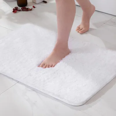 Productafbeelding van Badmat, zachte badmat, antislip, voetmat, badkamermat, slaapkamermat, wollig tapijt, badkamertapijt, douchemat, voor badkamer, woonkamer, slaapkamer