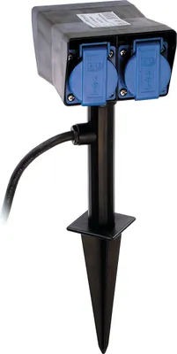 Produktbild von as-Schwabe 2-fach Erdspieß-Verteilersteckdose Schuko 2m Kabel 230V 16A IP44