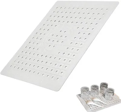 Produktbild von Silikonmat für Spülbecken - Rechteckig - 31x26cm - Für Küchen - Matje für Spülbecken - Reinigungsmat aus Silikon