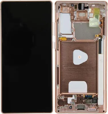 Produktbild von Original AMOLED Display Touchscreen Bildschirm Rahmen Mystic Bronze für Samsung Galaxy Note 20 N980F N981B