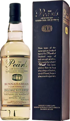 Produktbild von Bunnahabhain Single Cask in Faßstärke | The Pearls of Scotland | 0,7 l. Flasche in Box
