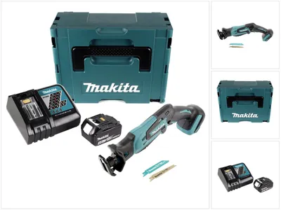 Zdjęcie produktu dla Akumulatorowa piła szablasta Makita DJR 183 RM1J 18V + 1x akumulator 4,0Ah + ładowarka + Makpac