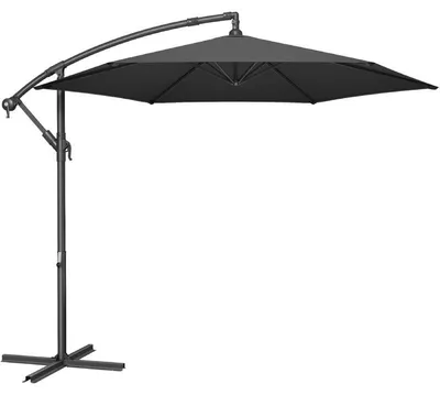 Produktbild von Gartensonnenschirm mit Sockel GPU116G01V1, 300 cm, UPF 50+, dunkelgrau
