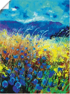 Produktbild von ARTland Poster Blaue wilde Blumen Größe: 30x40 cm
