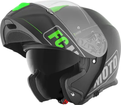 Obrázek produktu pro FC-Moto Novo Rovná výklopná přilba, černá/zelená, M (57/58)