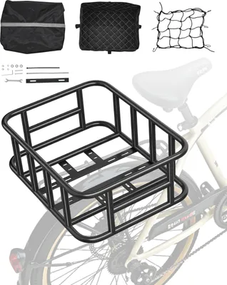 Immagine prodotto di Cestino posteriore per bicicletta VEVOR 435x330x155 mm, trasportatore per cani, animali domestici, frutta e cibo, fornito con attrezzo di montaggio