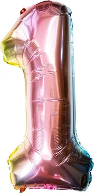Produktbild von Oblique Unique 1x Folien Luftballon mit Zahl 1 Kinder Geburtstag Jubiläum Party Deko Ballon bunt