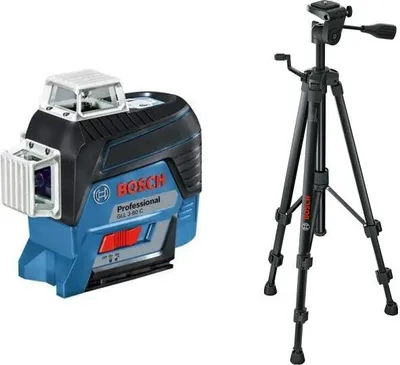 Zdjęcie produktu dla Bosch GLL 3-80 C Professional, 30 m, 0,2 mm/m, 4°, 120 m, Poziomy/Pionowy, Czerwony