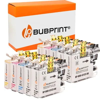 Produktbild von 10 Druckerpatronen kompatibel für Brother LC-123 LC123 für DCP-J132W MFC-J4510DW MFC-J470DW MFC-J6520DW MFC-J6720DW MFC-J6920DW MFC-J870DW