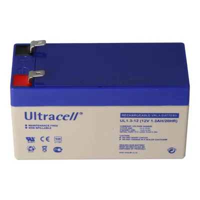 Produktbild von UL1.3-12 Ultracell Blei Akku 12 Volt, 1,3Ah mit 2 Faston 4,8mm Kontakten