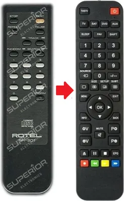 Produktbild von Ersatz Fernbedienung für Rotel RCD-950 / RR-925