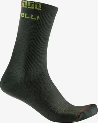 Zdjęcie produktu dla Klasyczne skarpety rowerowe CASTELLI – BANDITO MERINO 18 – zielone 36–39