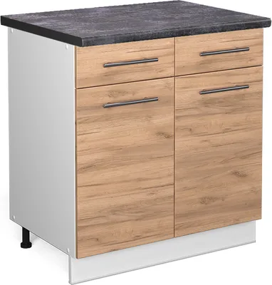 Produktbild von Küchenunterschrank Vicco Fame-Line Goldkraft Eiche 80 cm , AP Anthrazit, Model 45697