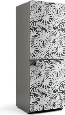 Obrázok produktu pre Tropický rastlinný vzor - Magnetický kryt chladničky - Dekoratívna magnetická fólia do kuchyne - Magnetický dekor na chladničku - Samolepiaca magnetická tabuľa - Magnetická fólia na dvere chladničky - 70x190 cm