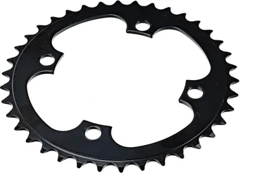Produktbild von LASCO Single Kettenblatt Zahnkranz Ritzel 38 Zähne 4 Loch LK 104mm Schwarz Stahl