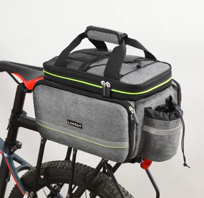 Produktbild von Lixada Fahrradtaschen für Gepäckträger, Fahrrad Gepäckträgertasche, Wasserdicht Fahrrad Sitz Tasche Trunk Bag, Rucksack, Handtasche, Umhängetasche