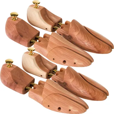 Produktbild von tectake® 2 Paar Schuhspanner aus Zedernholz
