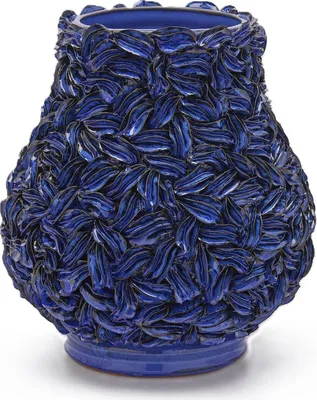 Produktbild von EGD Blumenvase aus Keramik, Blau, D 35 cm, H 35 cm