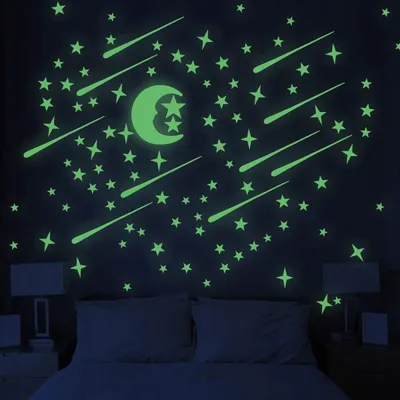 Zdjęcie produktu dla Gwiazdki fluorescencyjne małe 60 sztuk