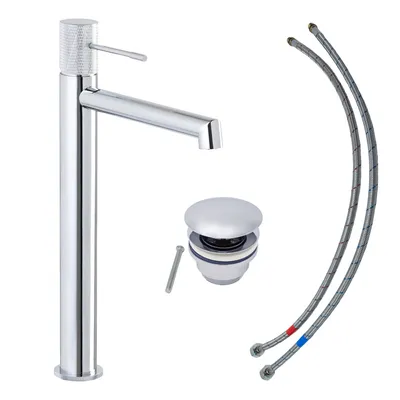 Produktbild von SCHÖNER WOHNEN-Kollektion Waschtischarmatur KADIA L, Chrom, Wasserhahn geeignet für Aufsatzwaschbecken in Ihrem Bad