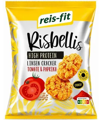 Produktbild von reis-fit Risbellis High Protein Linsen Cracker Tomate & Paprika 40g