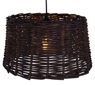 Produktbild von Pendelleuchten - Korb-Pendelleuchte d: 38cm "BASKET", Hängelampe im Natural Style, aus Korb in braun, 22 cm hoch, Ø 38 cm, E27-Fassung