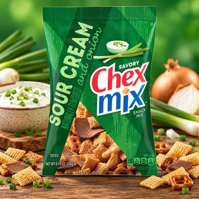 Produktbild von Chex Mix Savoury Snack Mix Sour Cream and Onion (12 x 226g)