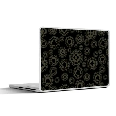 Produktbild von MuchoWow® Laptop Aufkleber Sticker Cover Kasino - Poker - Chips - Muster 25x18 cm - Laptop-Deko