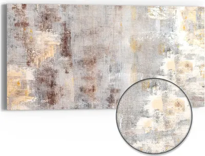 Produktbild von DEQORI Hybrid Leinwand Bild 60x30 cm 'Verwitterte Eleganz' Wandbild Glas flach modern