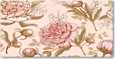 Produktbild von Tulup® Glas-Bild - 100x50 -Wandkunst - Wandbild hinter gehärtetem Sicherheitsglas  - Blumen & Pflanzen - Pfingstrosen - Rosa