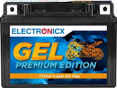 Produktbild von Electronicx Extreme Edition GEL Motorradbatterie 12Ah 12V ▶ Motorrad Roller Quad ATV - wartungsfrei auslaufsicher rüttelfest