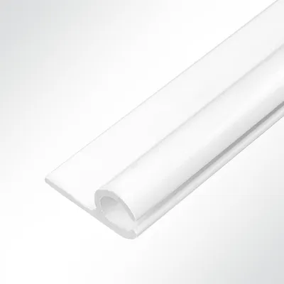 Produktbild von Lysel® Kederschiene Kederleiste Aluminium 0° weiß RAL 9016 für 5-9mm Keder L: 1m