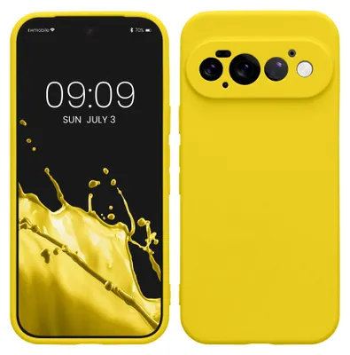 Produktbild von kwmobile Handyhülle für Google Pixel 11 Pro Hülle - weiches Handy Silikon Case - Schutzhülle Cover - Strahlend Gelb