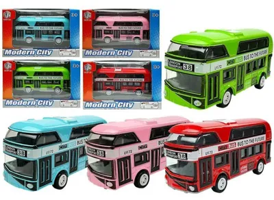 Immagine prodotto di Leantoys: autobus a trazione a catena, 4 colori