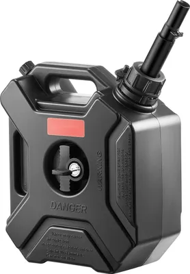 Image de Bidon d'essence - Bidon de carburant 5 litres - Avec bec verseur et support verrouillable - Débit max. 15 L/min - Pour voiture, moto, ATV/UTV - Noir