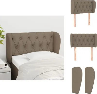 Produktbild von vidaXL Kopfteil mit Ohren Taupe 83x23x78/88 cm Stoff -  Kopf- & Fußenden
