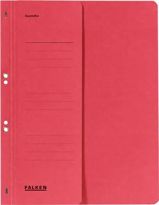 Image de Falken 80003817 Ösenhefter - A4 1/2 Vorderdeckel kfm. Heftung, rot, Manilakarton, 250 g/qm