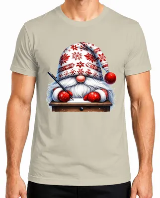 Productafbeelding van Kerstelf T-shirt voor heren, met afbeelding van een kerstelf die een wensenlijst schrijft, natuurmotief, maat XL