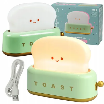 Obrázok produktu pre Detský toaster nočné svetlo zelené + USB kábel MW20720