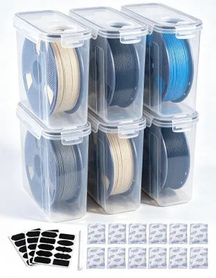 Productafbeelding van Set van 6 luchtdichte opbergboxen voor 3D-filament