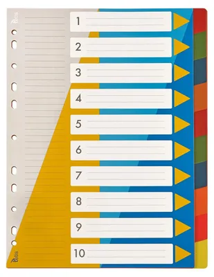 Obrázek produktu pro Przekładki A4 PP, numeryczne 1-10